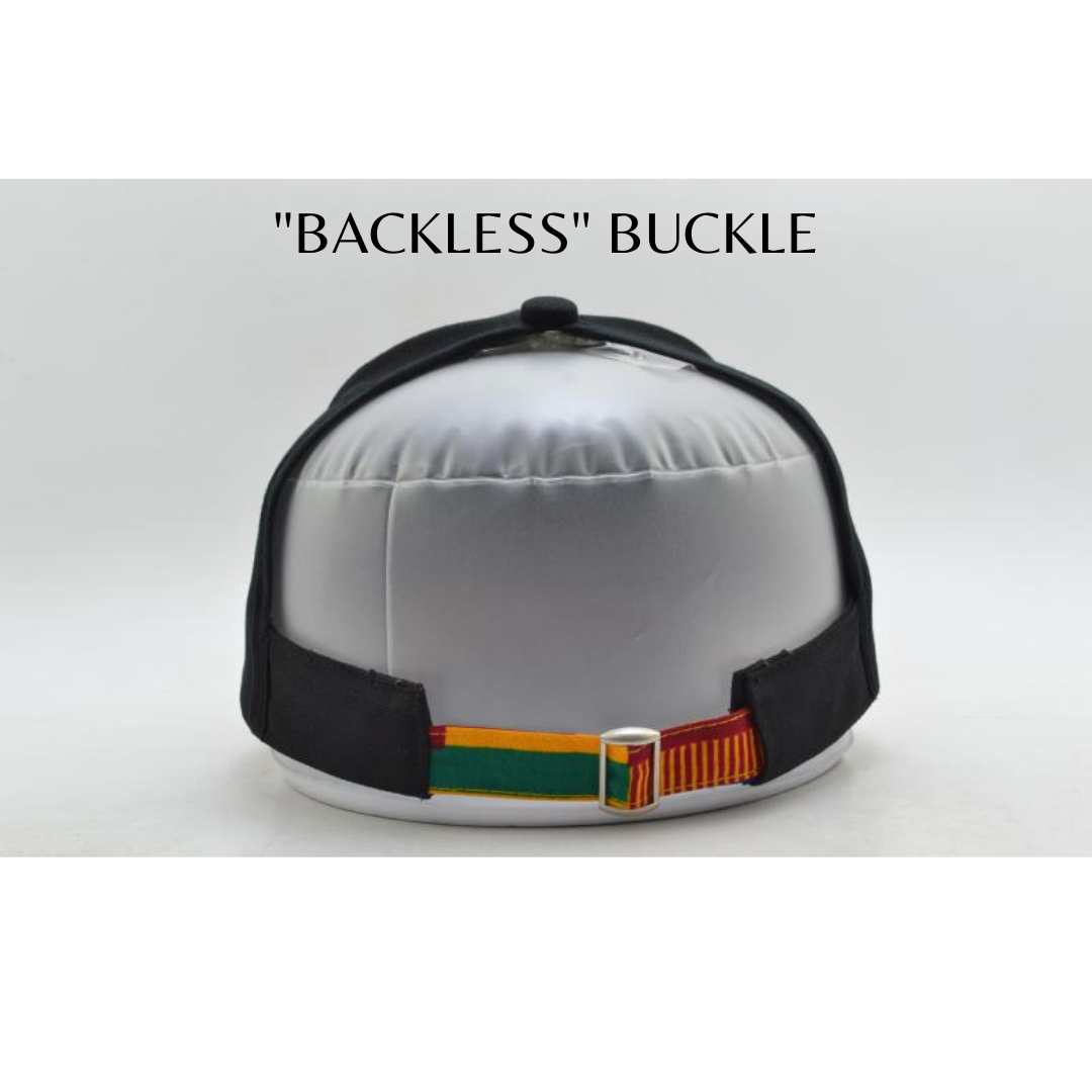 Backless Cap - Black Kente